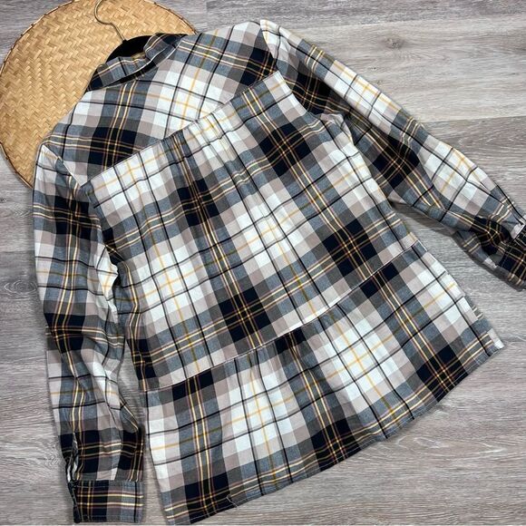 Denim & co embroidered plaid button down shirt - Picture 5 of 7